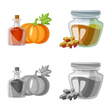 Sağlıklı ve sebze logo vektör tasarımı. Sağlıklı topluluğu ve web için tarım hisse senedi simgesi.