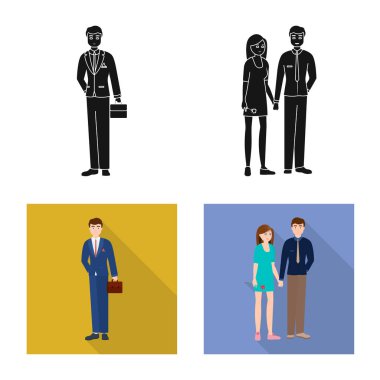 Karakter ve avatar simge yalıtılmış nesne. Karakter ve portre hisse senedi simgesi için web topluluğu.