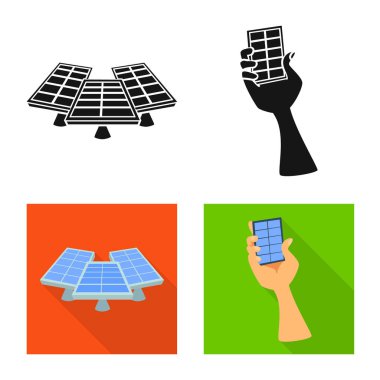 Yenilik ve teknoloji logo yalıtılmış nesne. Dizi yenilik ve doğa hisse senedi vektör çizim.