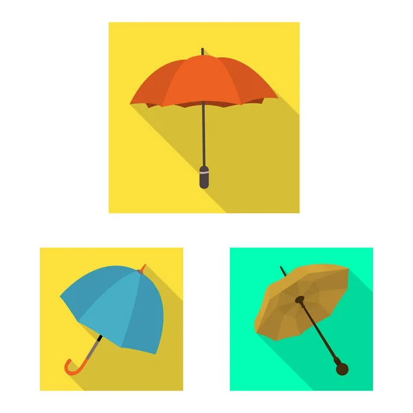 Isolated object of protection and closed sign. Collection of protection and rainy vector icon for stock. — Stock Vector