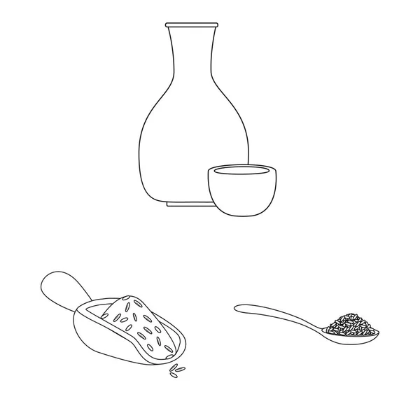 Illustration vectorielle de l'alimentation et logo de cuisson. Collecte de l'alimentation et du symbole de stock biologique pour la toile . — Image vectorielle
