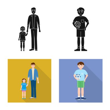 İzole işareti karakteri ve avatar nesne. Web için karakter ve portre hisse senedi simgesi kümesi.