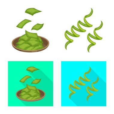 Protein ve deniz logo vektör Illustration. Protein ve hisse senedi için doğal vektör ikon koleksiyonu.