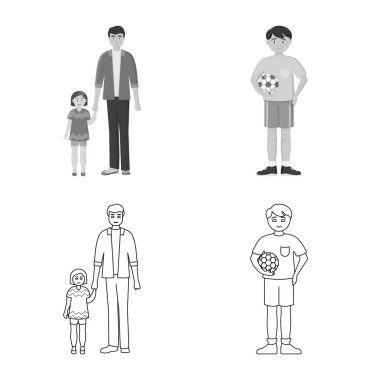 Vektör Illustration karakter ve avatar sembolü. Karakter ve portre hisse senedi vektör çizim topluluğu.
