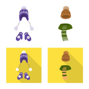 Giysi ve doku yalıtılmış nesne logo. Elbiselerini ayarlamak ve hisse senedi simgesi web için hava.