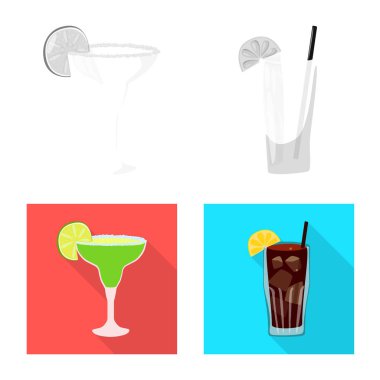 Kafe ve Latin simge vektör tasarımı. Kafe ve ulusal hisse senedi vektör çizim.