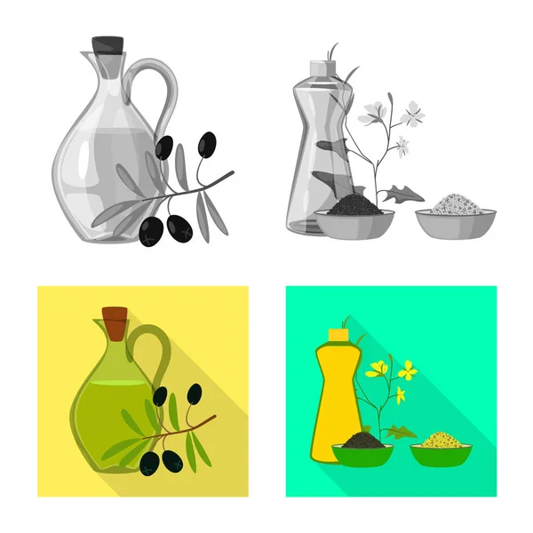 Geïsoleerde object van gezonde en plantaardige pictogram. Collectie van gezonde en landbouw aandelensymbool voor web. — Stockvector