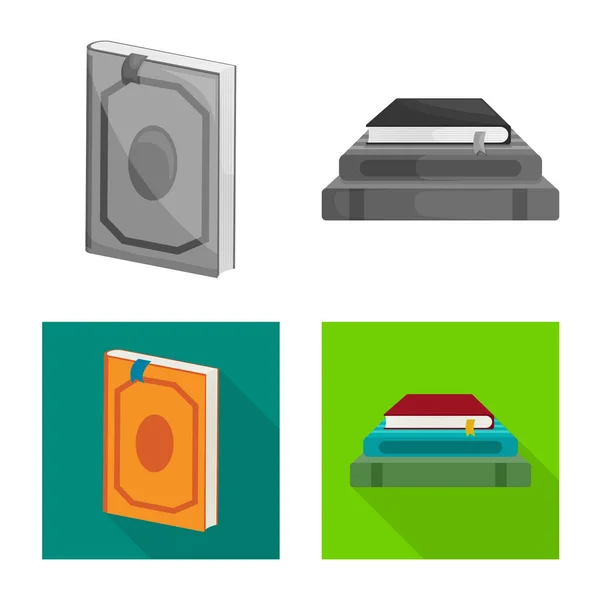 Isolated object of training and cover icon. Set of training and bookstore vector icon for stock. — Stock Vector