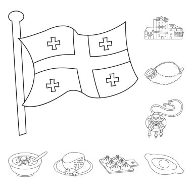 Gelenek ve ulusal işaret izole nesne. Web için gelenek ve gezi stok sembolü koleksiyonu.