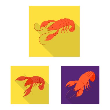 Meze ve deniz ürünleri işareti izole nesne. Stok lar için aperatif ve okyanus vektör simgesi seti.