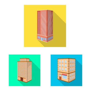 İnşaat ve yapı simge vektör Illustration. İnşaat ve Emlak vektör simgesini hissenin koleksiyonu.