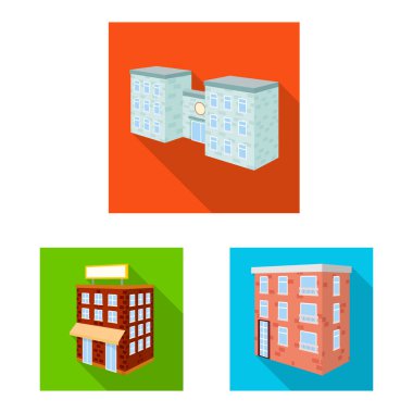 İnşaat ve simge yapı yalıtılmış nesne. İnşaat ve Emlak hisse senedi vektör çizim koleksiyonu.