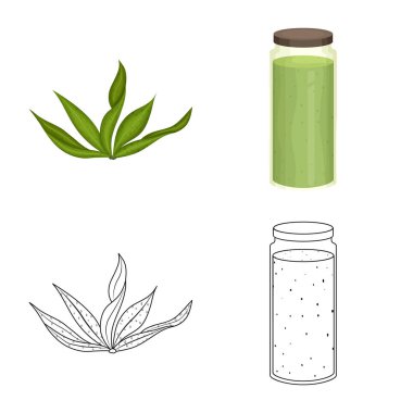 Protein ve deniz simge vektör Illustration. Protein ve web için doğal hisse senedi simgesi.