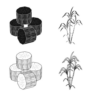 Çiftlik ve tarım işareti yalıtılmış nesne. Çiftlik ve teknoloji hisse senedi vektör çizim topluluğu.