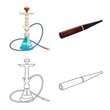 Çöp ve dur işareti yalıtılmış nesne. Hisse senedi için çöp ve alışkanlık vektör simge topluluğu.