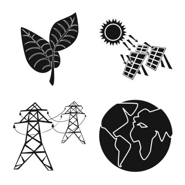 Yenilik ve teknoloji simge vektör Illustration. Yenilik ve doğa vektör simgesini hissenin koleksiyonu.