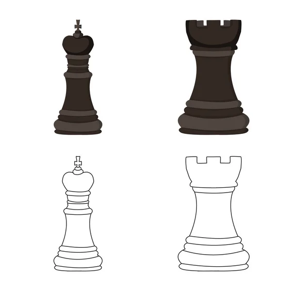 Conception vectorielle de échec mat et symbole mince. Collecte de checkmate et icône vectorielle cible pour le stock . — Image vectorielle