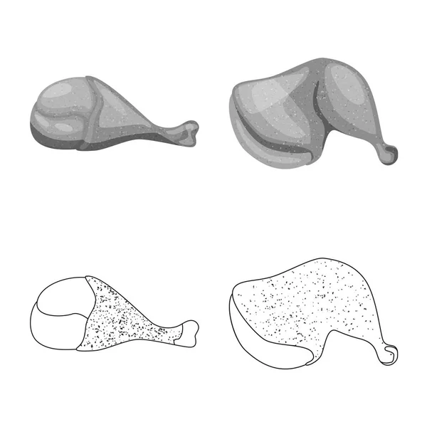 Projeto vetorial do produto e símbolo de aves. Conjunto de produto e agricultura estoque vetor ilustração . — Vetor de Stock