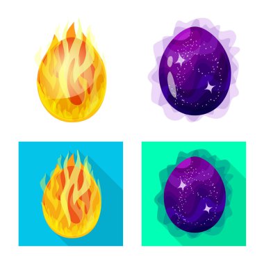 Hayvan ve tarih öncesi simgesi yalıtılmış nesne. Hayvan ve sevimli hazır vektör çizim topluluğu.