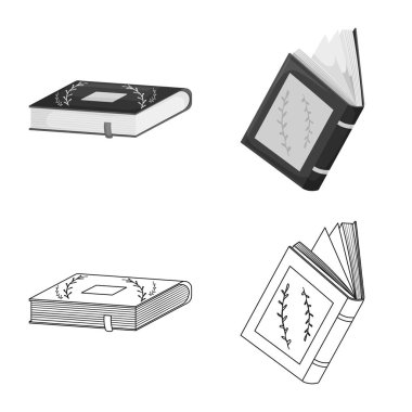 Eğitim ve kapak simge vektör tasarımı. Eğitim ve kitabevi hisse senedi vektör çizim koleksiyonu.