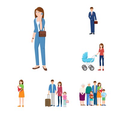 Aile ve insan sembolünün izole edilmiş bir nesnesi. Ağ için aile ve avatar sembolü.