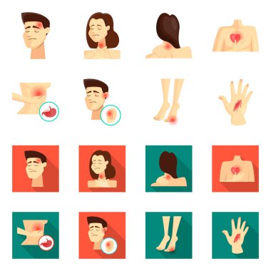 Hastane ve işleme logo yalıtılmış nesne. Hastane ayarla ve stok vektör çizim yardım.