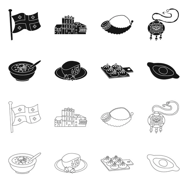 Objeto aislado de cultura y signo de turismo. Colección de cultura y originalidad símbolo de stock para web . — Vector de stock