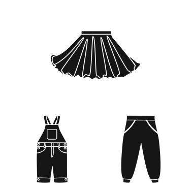 Küçük ve pamuk işareti izole nesne. Stok için küçük ve çocuk vektör simgesi koleksiyonu.