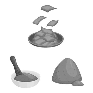 Bitki ve bitki sembolü vektör tasarımı. Bitki ve deniz stok vektör illüstrasyon toplama.