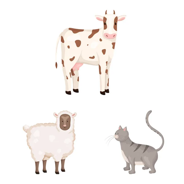 Векторна ілюстрація логотипу ферми та продуктів харчування. Набір символів ферми та сільської місцевості для Інтернету . — стоковий вектор