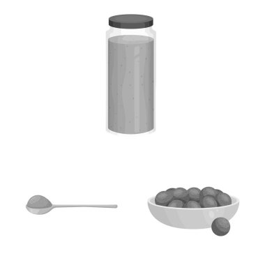 Bitki ve bitki sembolü vektör illüstrasyon. Bitki ve deniz stok vektör illüstrasyon toplama.