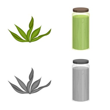 Protein ve deniz işareti yalıtılmış nesne. Protein ve doğal hisse senedi vektör çizim.