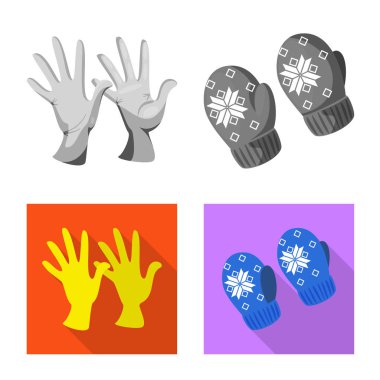 Vektör tasarımı siluet ve güvenlik sembolü. Siluet ve konfor hisse senedi vektör çizim seti.