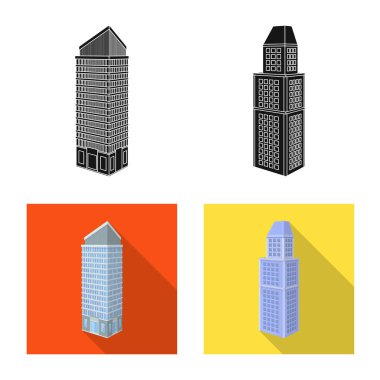 İnşaat ve yapı işareti vektör tasarımı. İnşaat ve Emlak vektör simge stok için set.