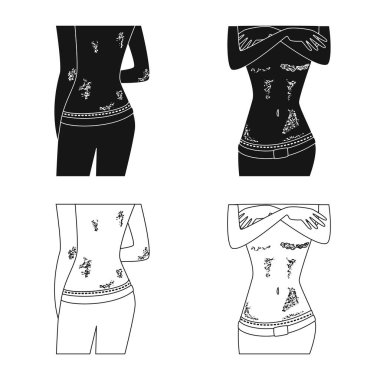 Tıp vektör çizim ve ağrı simgesi. Hisse senedi için hastalık vektör simge ve tıp kümesi.