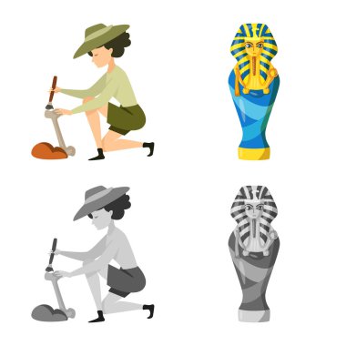 Hikaye ve öğeleri işareti vektör Illustration. Hisse senedi için hikaye ve öznitelikleri vektör simge kümesi.