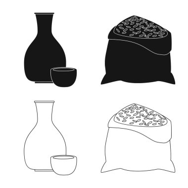 Kırpma ve ekolojik logo yalıtılmış nesne. Kırpma ve hisse senedi vektör çizim pişirme koleksiyonu.