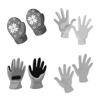 Yalıtılmış nesne özelliği ve ayırt edici simgesi. Özellik ve tekstil hisse senedi vektör çizim seti.