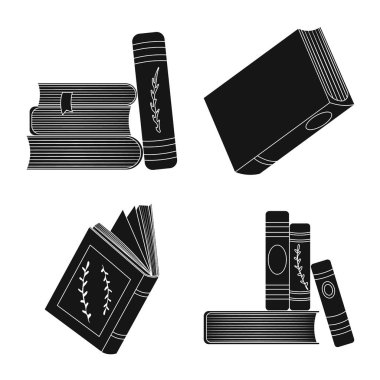 Çizim ve bilgi simgesinin vektör çizimi. Stok için illüstrasyon ve kitapçı vektör simgesikoleksiyonu.