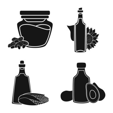 Petrol ve tarım logosu vektör illüstrasyon. Yağ ve cam stok vektör illüstrasyon koleksiyonu.