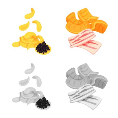 Tat ve daiç simge vektör tasarımı. Tat ve web için organik hisse senedi simgesi.