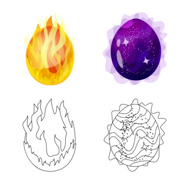 Hayvan ve tarih öncesi logo vektör Illustration. Hayvan ve sevimli hazır vektör çizim seti.