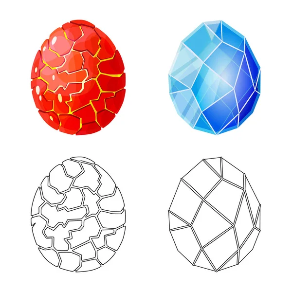 Hayvan ve tarih öncesi logosu yalıtılmış nesne. Hisse senedi için hayvan ve sevimli vektör simge kümesi.