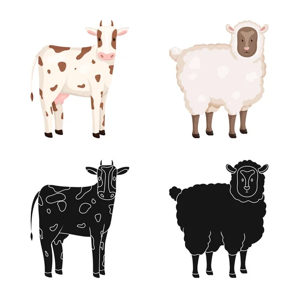 Wektor ilustracja hodowli i znak kuchnia. Zestaw z hodowli i organiczne wektor ikona na magazynie. — Wektor stockowy