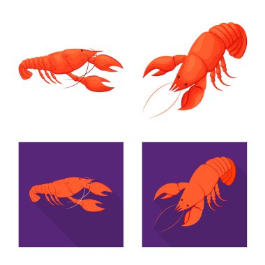 Meze ve okyanus simge vektör Illustration. Meze ve incelik hisse senedi vektör çizim topluluğu.