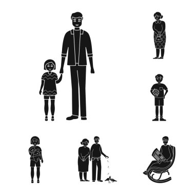 Yüz ve portre logosu vektör tasarımı. Yüz ve insan stok vektör illüstrasyon koleksiyonu.