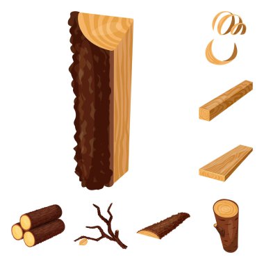 Tabela ve ahşap simge vektör Illustration. Tabela ve ahşap stok vektör çizim seti.
