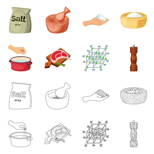 Diseño vectorial de cocina e icono del mar. Colección de cocina y el icono del vector de hornear para el stock . — Vector de stock