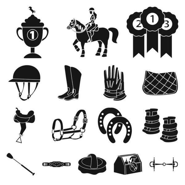 Isolated object of sport and competition logo. Collection of sport and equestrian vector icon for stock. — Stock Vector