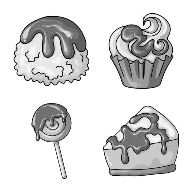 Vector design of sweet and caramel icon. Collection of sweet and culinary stock symbol for web.